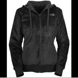 North Face Shout Out reversible sherpa fleece hoodie jacket geometric S